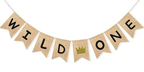 Happy 1st Birthday Banner One Bunting Baby Party Decoration Boys Girls