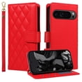 thumbnail image 2 of Crossbody Wallet Case for Google Pixel 9 / 9 Pro, Credit Card Slots Elegant PU Leather Magnetic Closure Shoulder Strap Purse Phone Case Flip Stand Full Body Protection Cover for Women Girls, Red, 2 of 13