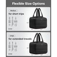 thumbnail image 6 of HOTOR Toiletry Bag for Women, Travel Size Toiletry, Wide-Open Makeup Bag with Handle, Wet & Dry Separation, 11.3" x 5.8" x 8.2", Black, 6 of 8
