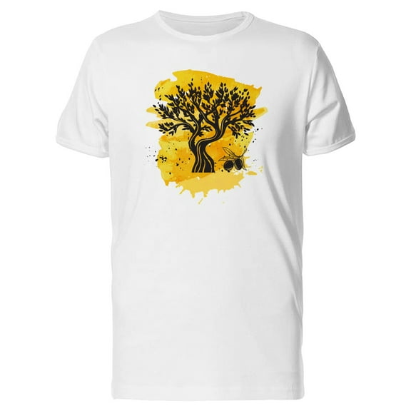Olive Tree Orange Sketch T-Shirt Men -Image by Shutterstock, Male Large