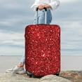 thumbnail image 4 of Uemuo Red Glitter Printed Washable Luggage Cover - Fashion Suitcase Protector Fits 18-32 Inch Luggage -Large, 4 of 9