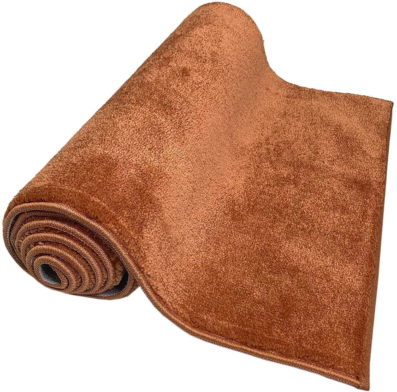 Custom Size Solid Burnt Orange Runner Rug 30 Inch Wide Pick Your Own Size Cut to Size Roll Runner Rug