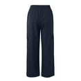 thumbnail image 6 of Gyexs Travel Pants Women Plus Size Lightweight Travel Cargo Pants Casual Loose Yoga Pants Womens Winter Clothes, Navy, Size XXL, 6 of 6