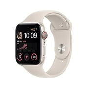 Apple Watch SE (2e génération) [GPS + cellulaire 44 mm] Montre intelligente avec boîtier en aluminium Starlight et bracelet sport Starlight - M/L.
