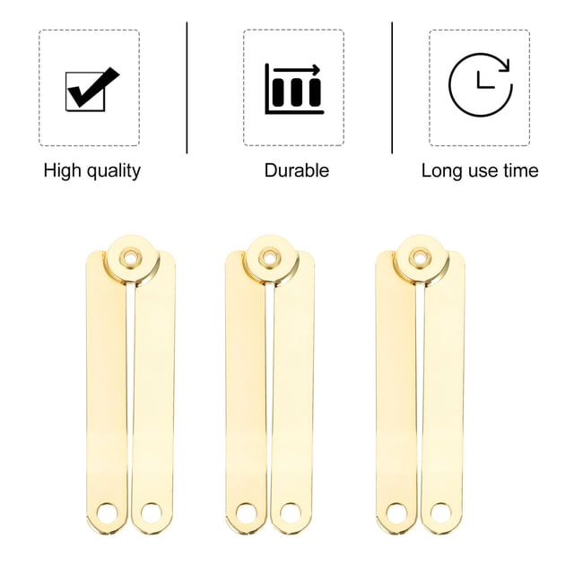 IFANLANDOR 10Pcs Craft Hinges Iron Golden Simple For Various Household Projects