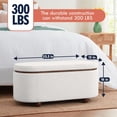 thumbnail image 2 of Ornavo Home Boucle Storage Ottoman Bench Teddy Storage Bench with Removeable Lid for Entryway Bench, Bedroom, Living Room, 2 of 7