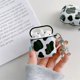 thumbnail image 2 of Compatible con estuche AirPods con llavero de vaca linda para niñas en blanco y negro, 2 of 5