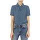 thumbnail image 1 of INSPIRAR CHIC Blusa de Chifón con Cuello Peter Pan y Lazo de Manga Corta con Estampado Retro S Azul Gris Puntos, 1 of 8