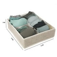 thumbnail image 6 of Simplify 4 Compartment Closet Drawer Organizer in Faux Jute, 6 of 7