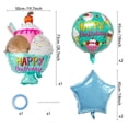thumbnail image 2 of Set de globos, helado y lámina con forma de estrella, feliz cumpleaños, 5 unidades, 2 of 2