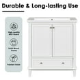 thumbnail image 3 of 30" Bathroom Vanity Without Sink, Free Standing Wooden Bathroom Cabinet with Doors and Drawer, Multi-functional Under Sink  Storage Cabinet, White, 3 of 9