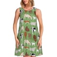 thumbnail image 1 of Balery Cows And Calves Vestidos de verano para mujer con estampado: vestido holgado sin mangas, vestido playero informal y cómodo para días calurosos., 1 of 7