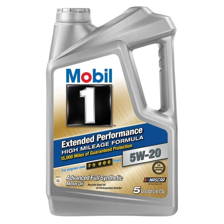 (3 Pack) Mobil 1 Extended Performance High Mileage Formula 5W20, 5 (Best Performance Engine Oil)