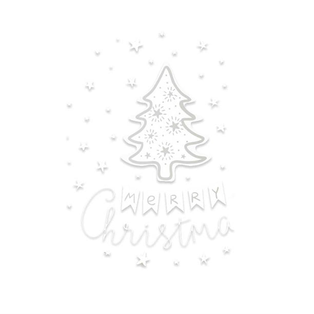 Toystoory Adhesivo de pared de árbol de Navidad, bricolaje, artesanía, fiesta, vacaciones, Navidad, calcomanía, atmósferas impermeables, decoración de Decoración del hogar Blanco Toystoory HA075057-02