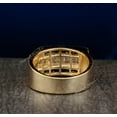 thumbnail image 3 of Men's Black Diamond Ring, Dual Square Row Baguette Diamond Ring, 2.1 Ct Simulated Diamond, Perfect Engagement Ring, 14K Yellow Gold Plated, Gift For Husband, 3 of 5