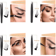 thumbnail image 3 of Pinzas De Cejas Profesionales De Acero Inoxidable 4 Piezas, Color Negro, Plata, 3 of 4