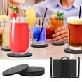 thumbnail image 5 of 12 Pcs Coasters with Metal Holder, KIMHY Coaster for Drinks,Beer,Coffee, Absorbent Felt Drink Coaster for Kinds of Cups, Hot or Cold, Anti-SLI for Tabletop Protection & Decor, 4", 5 of 8