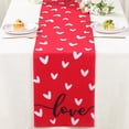 thumbnail image 5 of ZHANQUNE Valentine's Day Heart Tablecloth - 60x90 Inch Decorative Dining Table Cover with Lace Edge, Machine Washable Wrinkle Resistant Polyester for Anniversary and Wedding, 5 of 6