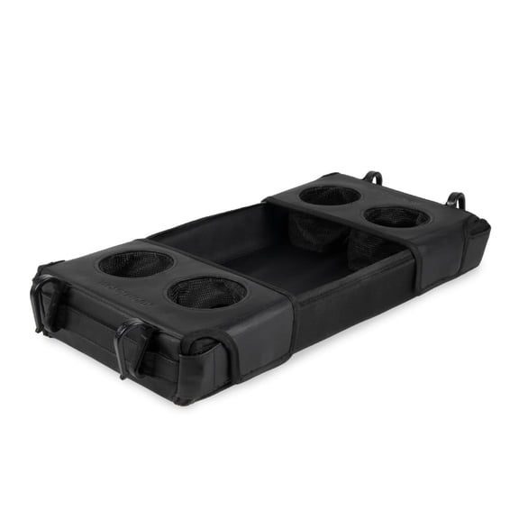 WonderFold Flex Snack Tray with Convertible Cup Holders for W4 Quad Stroller Wagon, Black