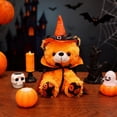 thumbnail image 3 of WYBXZ Orange Pumpkin Bear Plush, 11.81IN Stuffed Animal for Halloween, Vibrant Fall Decor, Soft Lint-Free Plush Toy for Couch Bed Display, 3 of 7