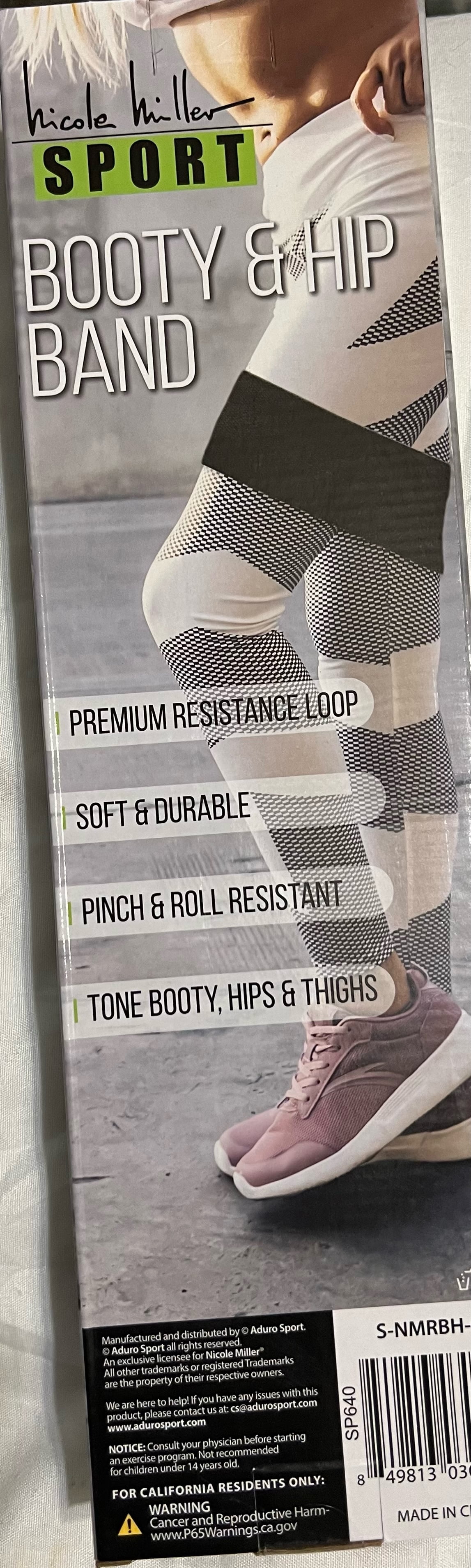 Premium Nicole Miller Booty Hip Resistance Band Women Sports Fitness Band for Squat Glute Hip Training Non Slip Elastic Workout Bands