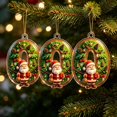 thumbnail image 4 of romoty Personalized Initial Christmas Tree Letter Ornaments, Pine Needle Santa Claus Pendants, 2D Flat Acrylic Monogram Xmas Decor, 4 of 6