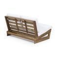 thumbnail image 4 of Home Square 2 Piece Outdoor Acacia Wood Loveseat Set in Teak and White, 4 of 11