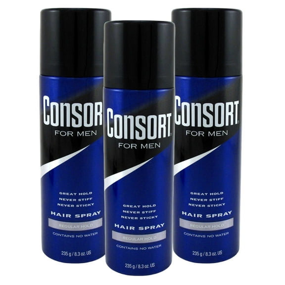 Consort Hair Spray 8.3oz Regular Hold Aerosol (Pack of 3)