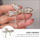thumbnail image 4 of 1 unid mariposa forma de pelo tassel tassel pelo pinza de rhinestone horquilla horquilla pateado, 4 of 6