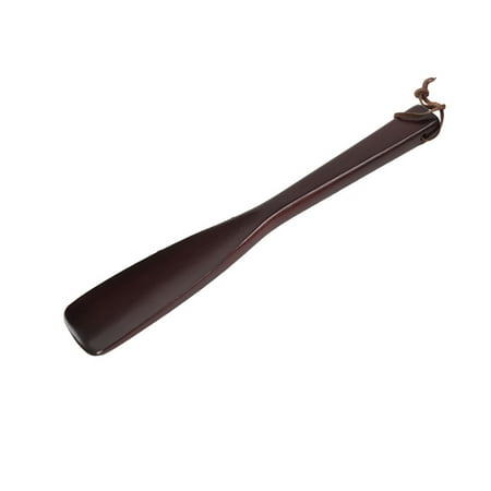 

40cm Long Handled Wooden Shoe Horn Wood Shoehorn for Men Women Kids Seniors Pregnancy (Red)