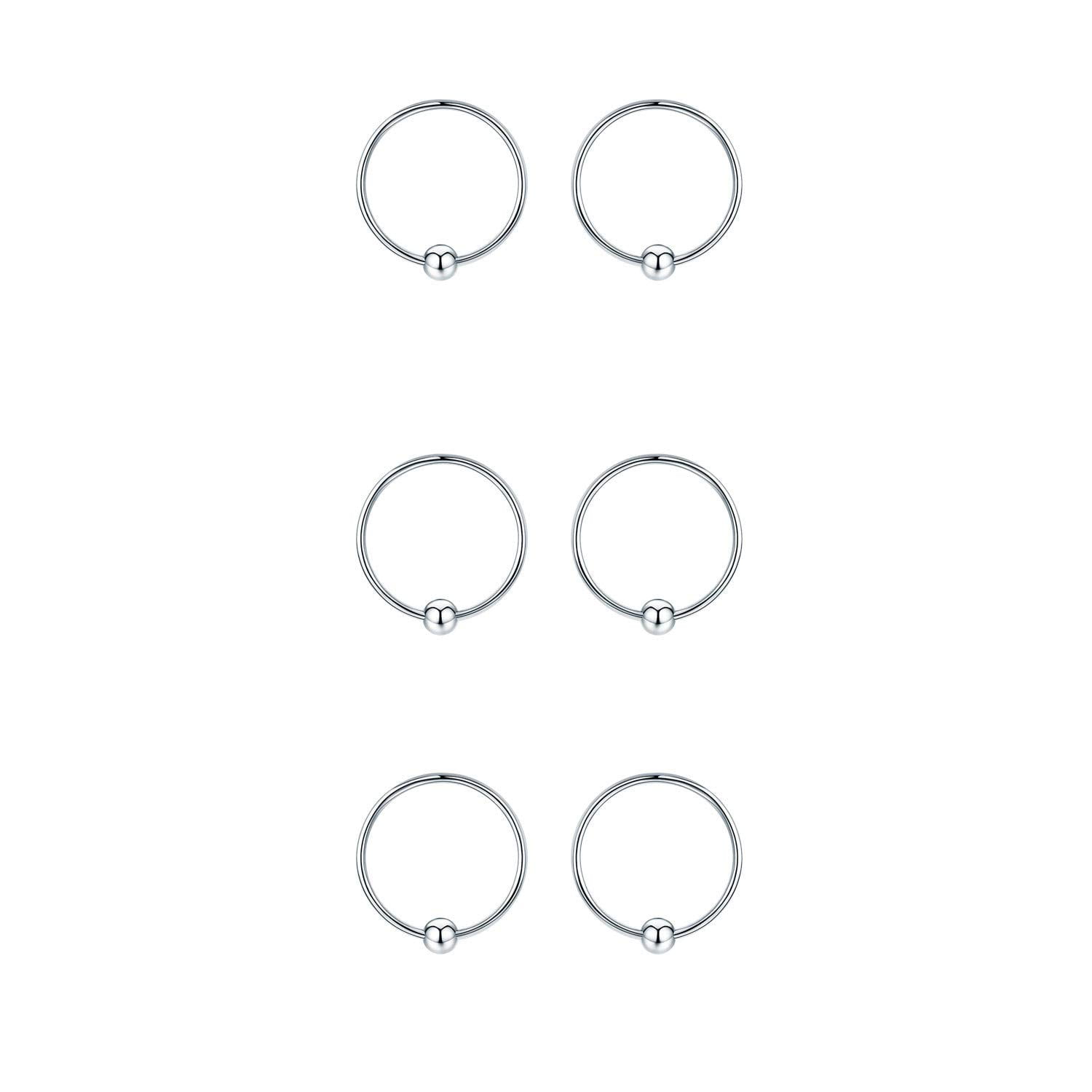 Coachuhhar Small Hoop Earrings Set 925 Sterling Silver Cartilage Earrings Hypoallergenic Mini