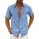 thumbnail image 1 of Ropa de hombre de negocios de comercio exterior a cuadros para hombres MABOTO Azul claro L, 1 of 5