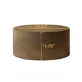 thumbnail image 6 of 35.83" Minimalist Wave Stripe Coffee Table, Modern Round Coffee Table, Drum Circle Coffee Table for Living Room, Bedroom , Antique Brass, Antique Gold,Copper Gold, 6 of 10