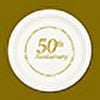 50TH ANNIVERSARY DESSERT PLATE (8 COUNT) by Partypro