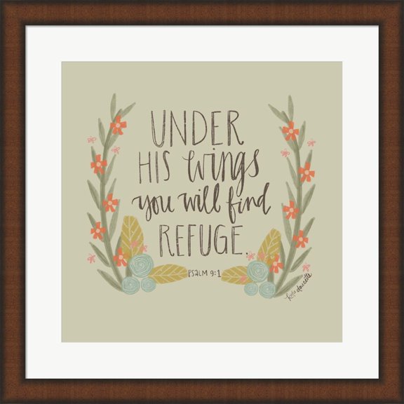 Under His Wings by Katie Doucette, Framed Wall Art, 19.75W x 19.75H