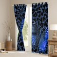 thumbnail image 3 of Manfei Flying Butterfly Black Out Curtains for Female Men Teens,Bling Blue Glitter Curtains Pack of 2 (42x63 Each),Cheetah Print Bedroom Curtains,Ultra Soft Home Decor, 3 of 6