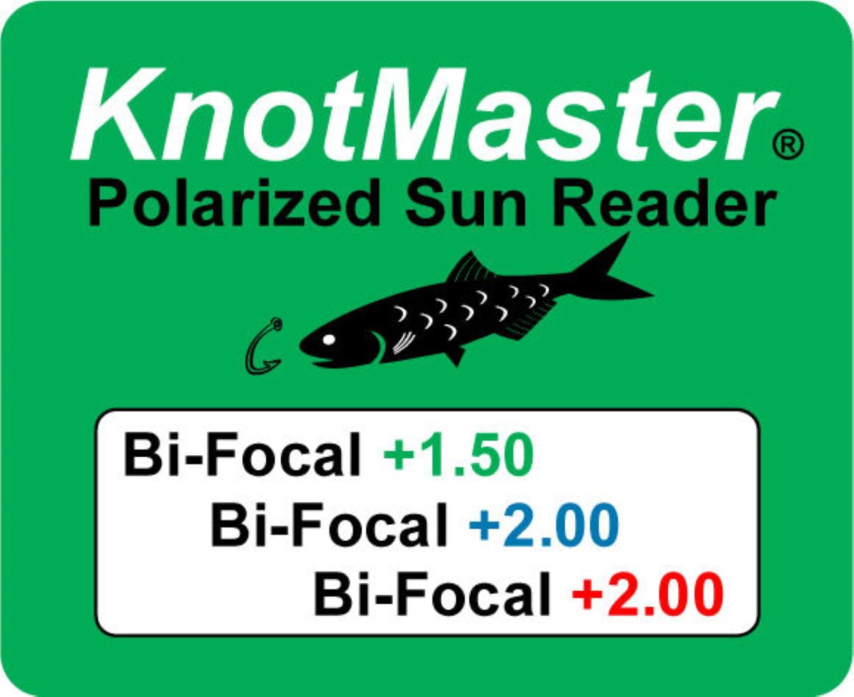 KnotMaster Snake II Demi Brown Polarized Bifocal Fishing Sunglasses Readers Unisex Sports +1.50 Brown Bifocal Lenses