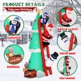 thumbnail image 5 of 7ft Height Inflatable Christmas Tree with Penguins and Red Ladder,Built-in LED Yard Decoration, 5 of 8
