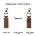 thumbnail image 5 of Lunxisen 4 Pcs Custom Keychain Pendant Personalized Gift Engraved Leather Keyring for Men Women Durable Everyday Carry Accessory, 5 of 6