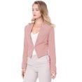 thumbnail image 2 of Chaqueta Corta Casual de Negocios Allegra K sin cuello para Mujer Rosa S, 2 of 6