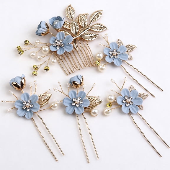 Flower Bridal Hair Combs, Wedding Pearl Hair Pins Barrettes for Women Bridesmaids