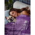 thumbnail image 3 of Twin Flat Sheet 66"x96", Purple Abstract Soft Lightweight Bedding Flat Sheets Only, Modern Mottled Art Oil Painting Brushed Microfiber Top Bed Sheet, Breathable StainResistant Bedsheets, 3 of 9