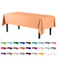thumbnail image 1 of Exquisite Peach Plastic Tablecloth Cover - 54" x 108" - Heavy Duty - Disposable - Single Count, 1 of 6