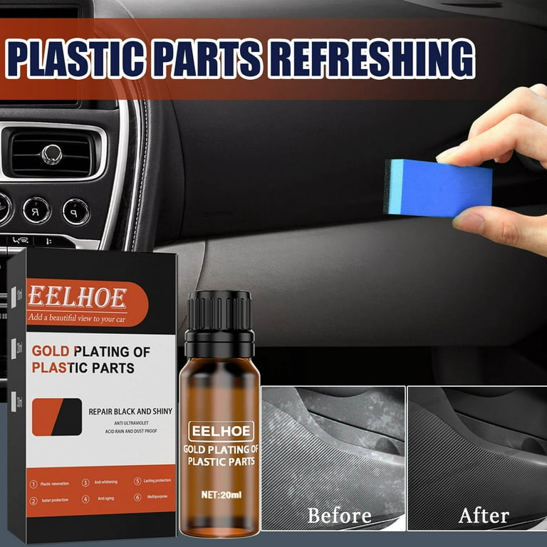 Plastic Restorer for Cars Lasting Auto Restoring Liquid Hydrophobic Ceramic Trim  Coating Kit Exterior Interior Plastic Revitalizing Coating Agent(50ml