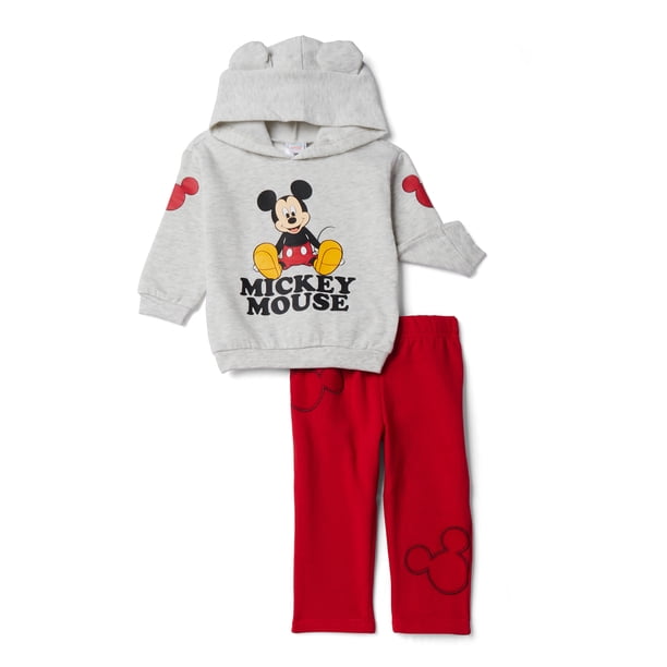 Mickey Mouse Baby Boy S Fleece Hoodie Jogger Pants Walmart Com
