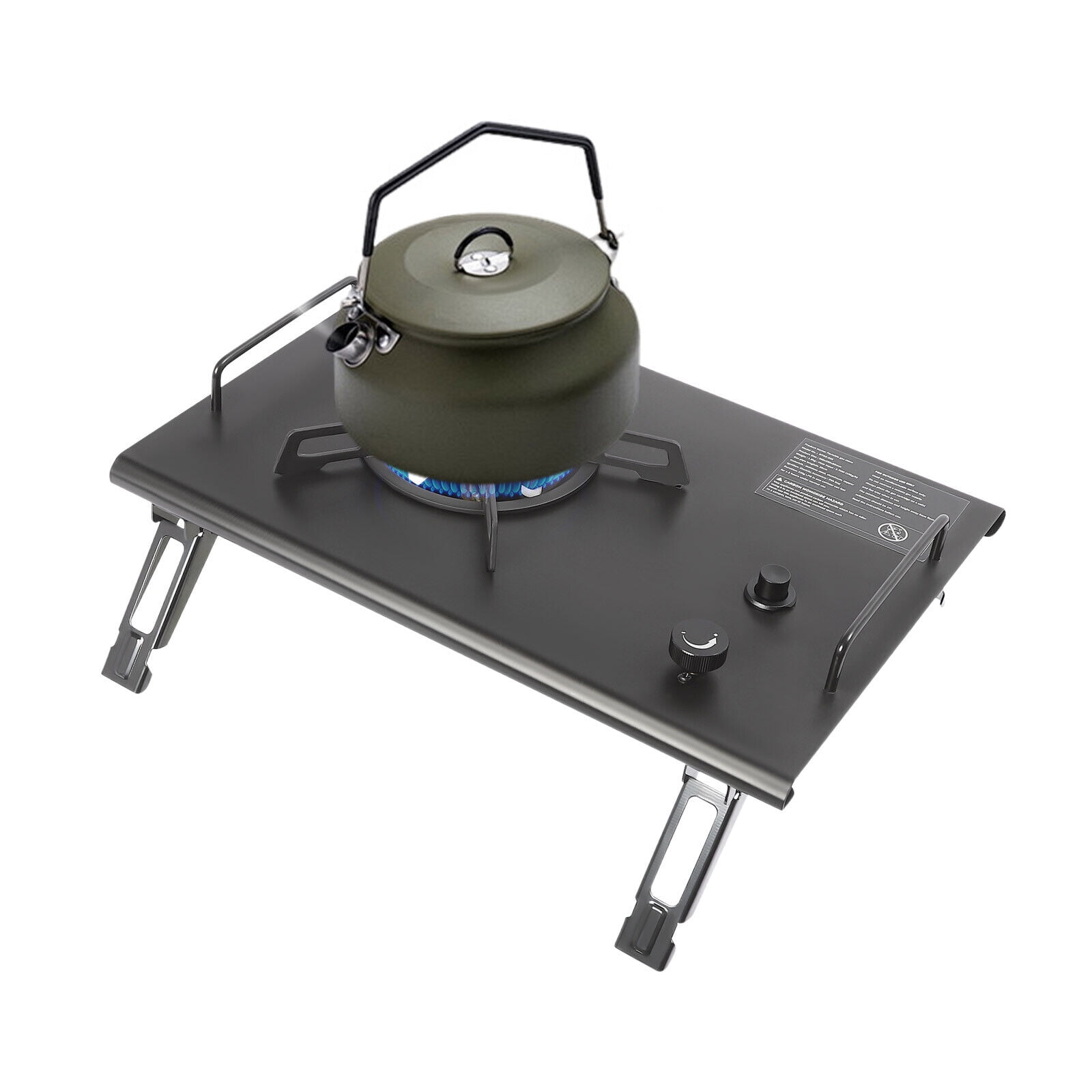 Denest Portable 13,648 BTU Gas Stove, Stainless Steel, Single-Burner, Camping Stove