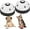 White+White, variant on Dalrosia Dog Training Bell, Set of 2 Dog Puppy Pet Potty Training Bells, Dog Cat Door Bell Tell Bell