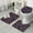 Purple Mushroom Black, variant on Red Mushroom Cartoon Light Pattern Bathroom Rugs Sets 3 Piece,Toilet Cover Set,Absorbent Non Slip Bathroom Mats Sets with U-Shaped Contour Rug Toilet Rug Set