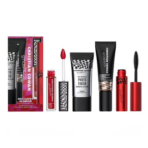 Smashbox Christian Cowan Collection Red Carpet Glamour Full-Look Makeup Mini Set - Primer - Eyeshadow - Lipstick - Mascara - NEW IN BOX