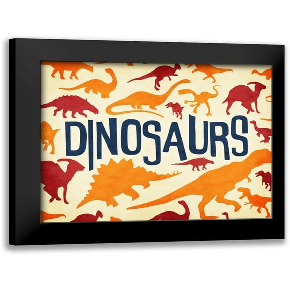 Grey, Jace 14x12 Black Modern Framed Museum Art Print Titled - Dinosaurs Three